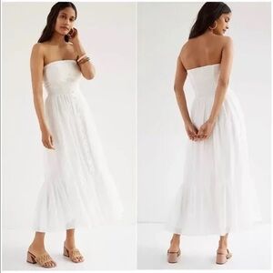 NWT Anthropologie x Mare Mare island flounce strapless maxi dress S